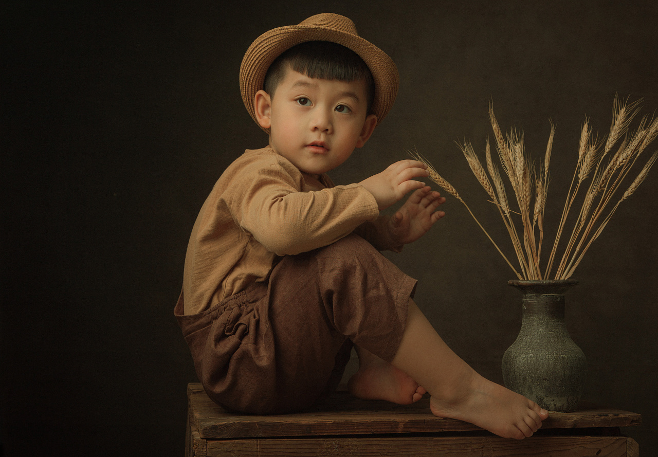 油畫兒童攝影作品