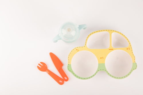 清新可愛兒童餐具母嬰用品攝影圖 st攝影