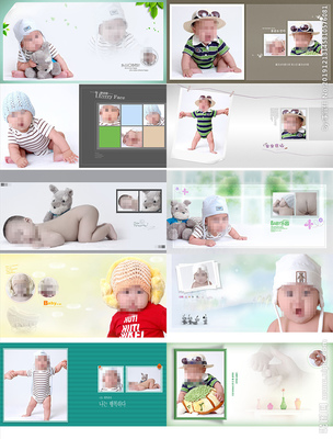 嘟嘟百天影樓攝影兒童相冊(cè)模板圖片
